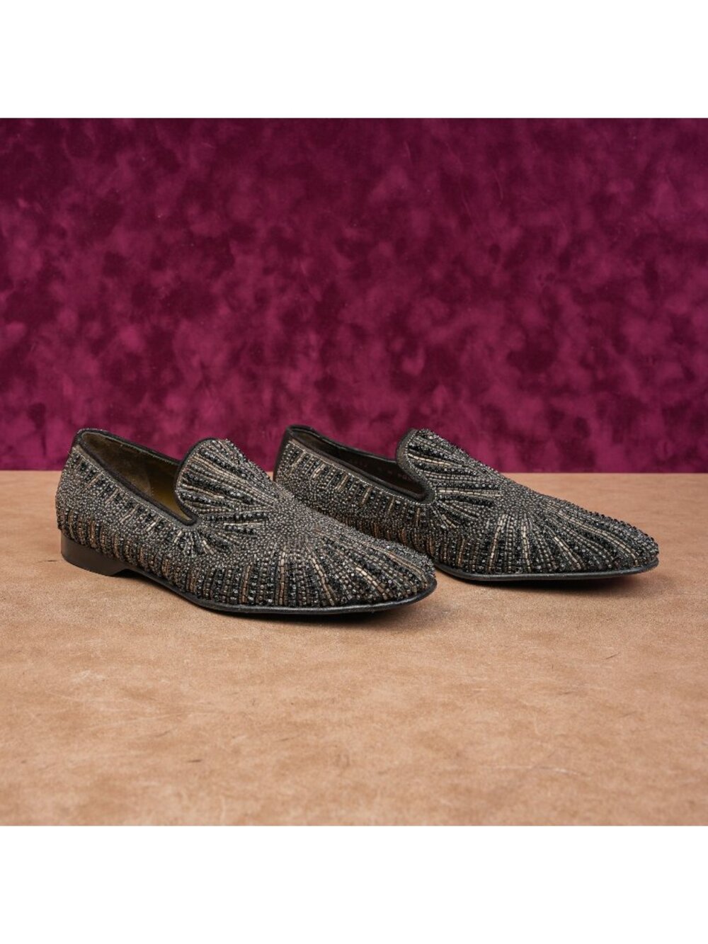 Donald Pliner Signature Men Pascow Rhinestones Embellishment Slip-on loafer sz 8